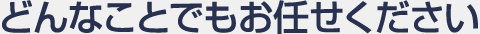 どんなことでもお任せください